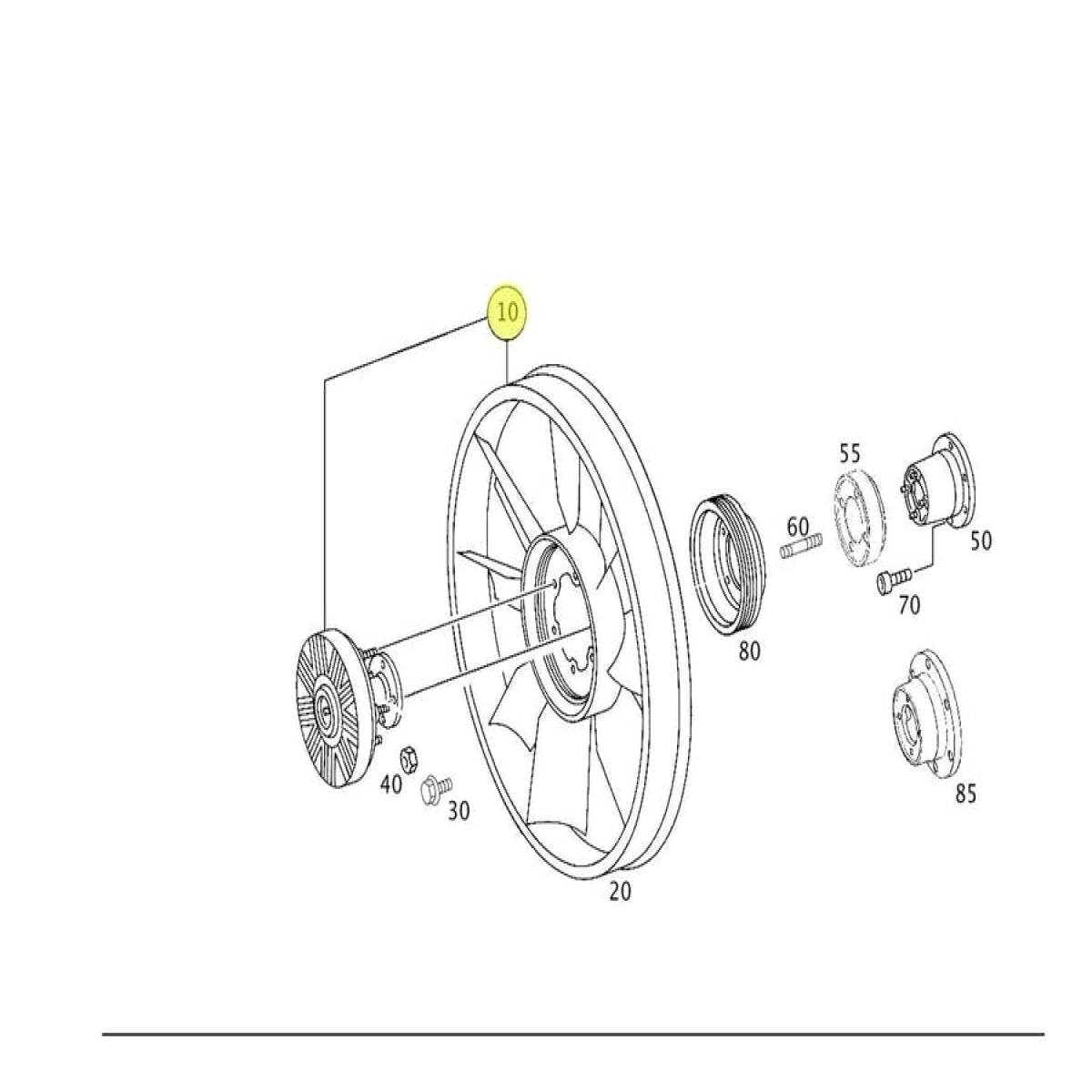 VENTILADOR DO MOTOR OM926 LA AXOR MERCEDES-BENZ AXOR 1933 2018 | OM 926 LA EURO 