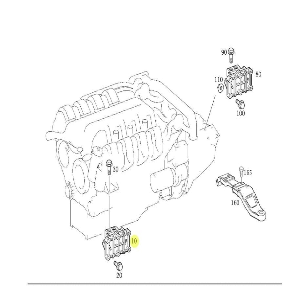 COXIM DO MOTOR MERCEDES-BENZ ACTROS 2546 LS 2019 | DISTÂNCIA ENTRE EIXOS 3300 M