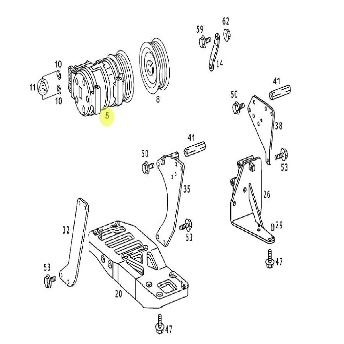 COMPRESSOR AR CONDICIONADO MERCEDES-BENZ ACCELO 1017 2023 | TODAS AS VERSOES - M