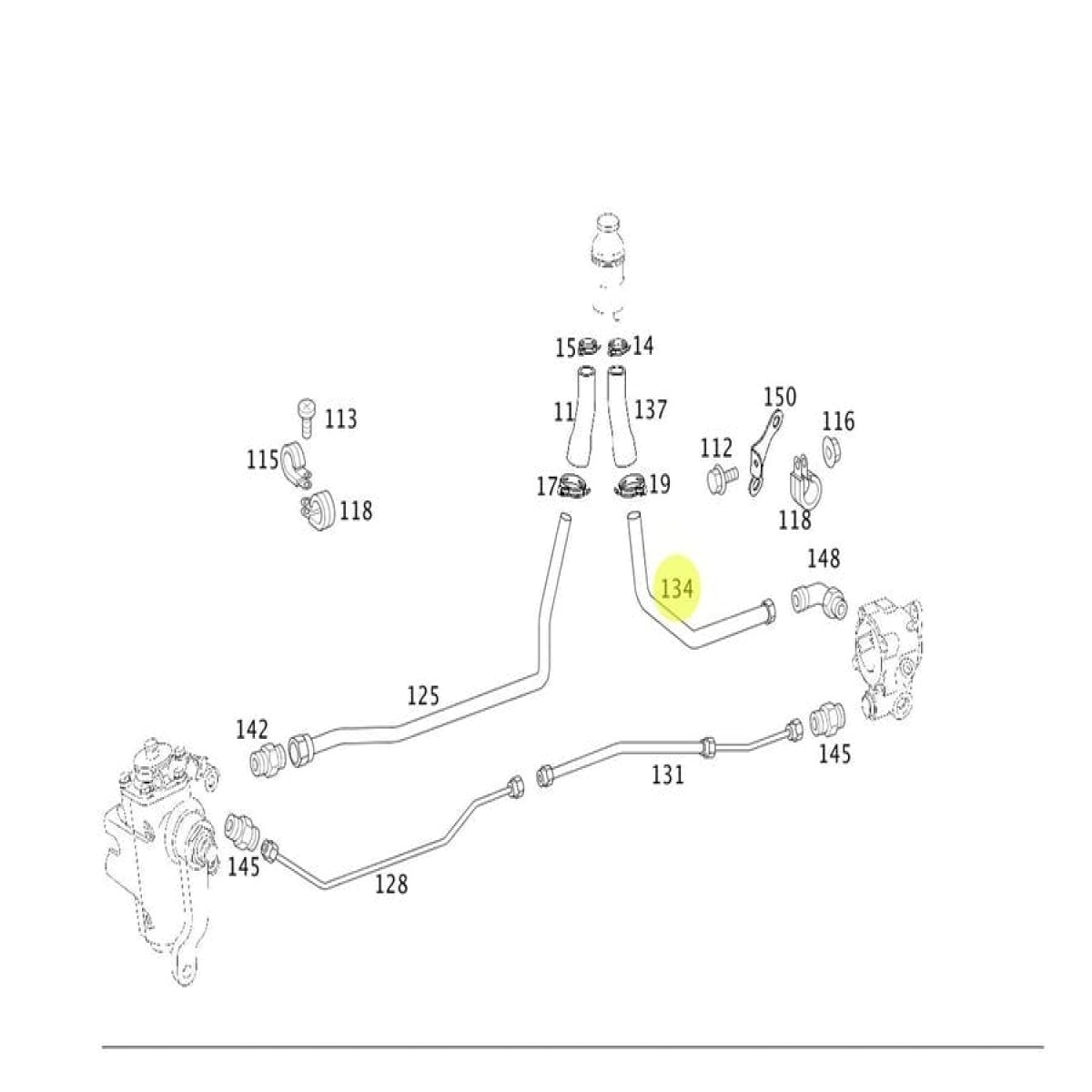 TUBULACAO DE OLEO DA DIRECAO ACCELO MERCEDES-BENZ ACCELO 1016 2016 | DISTÂNCIA 