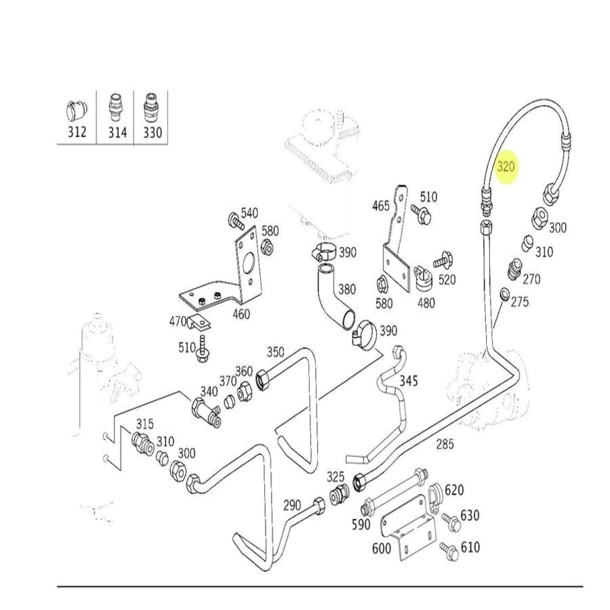MANGUEIRA DE ALTA PRESSAO MERCEDES-BENZ 2423 2008 | TODAS AS VERSOES - MERCEDES-