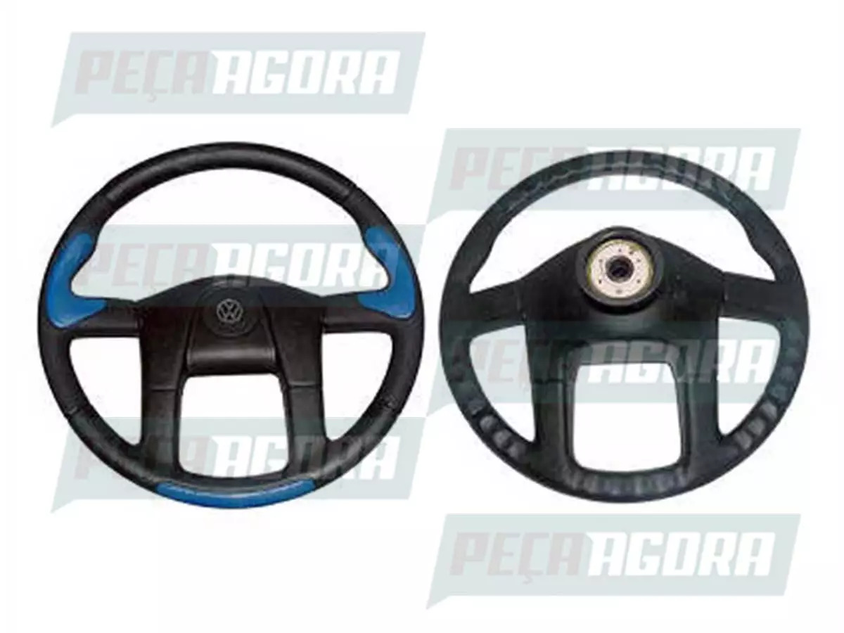 VOLANTE ESPORTIVO 445MM COM DETALHE VW TODOS EXCETO ONIBUS MOTOR DIANTEIRO VOLKS