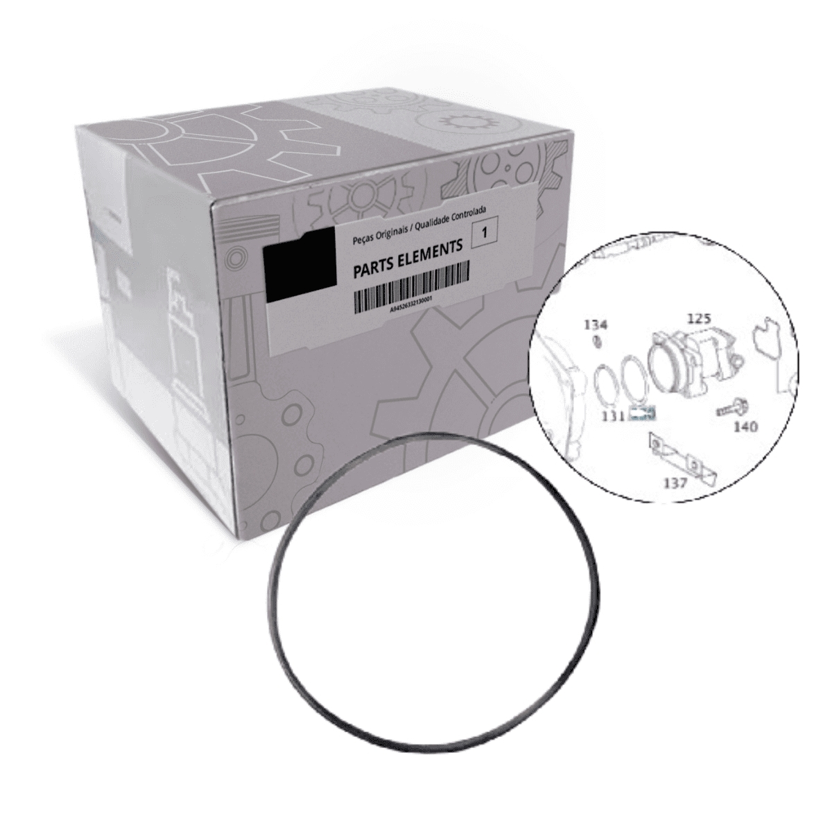 ANEL DE VEDAÇÃO DO CILINDRO DE COMANDO 96X1,5MM - MB ATEGO / AXOR / ATRON / A