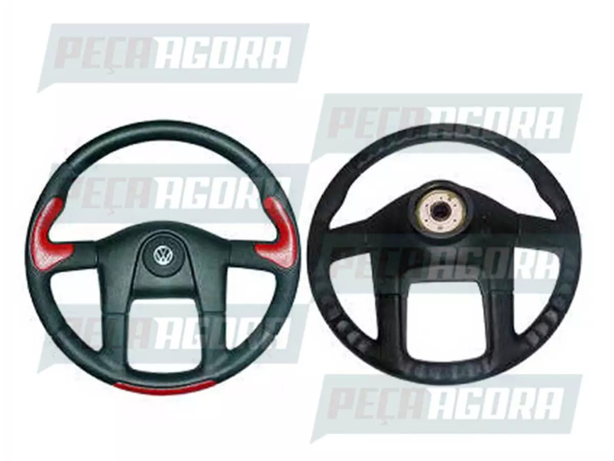 VOLANTE ESPORTIVO 445MM COM DETALHE VW TODOS EXCETO ONIBUS MOTOR DIANTEIRO VOLKS