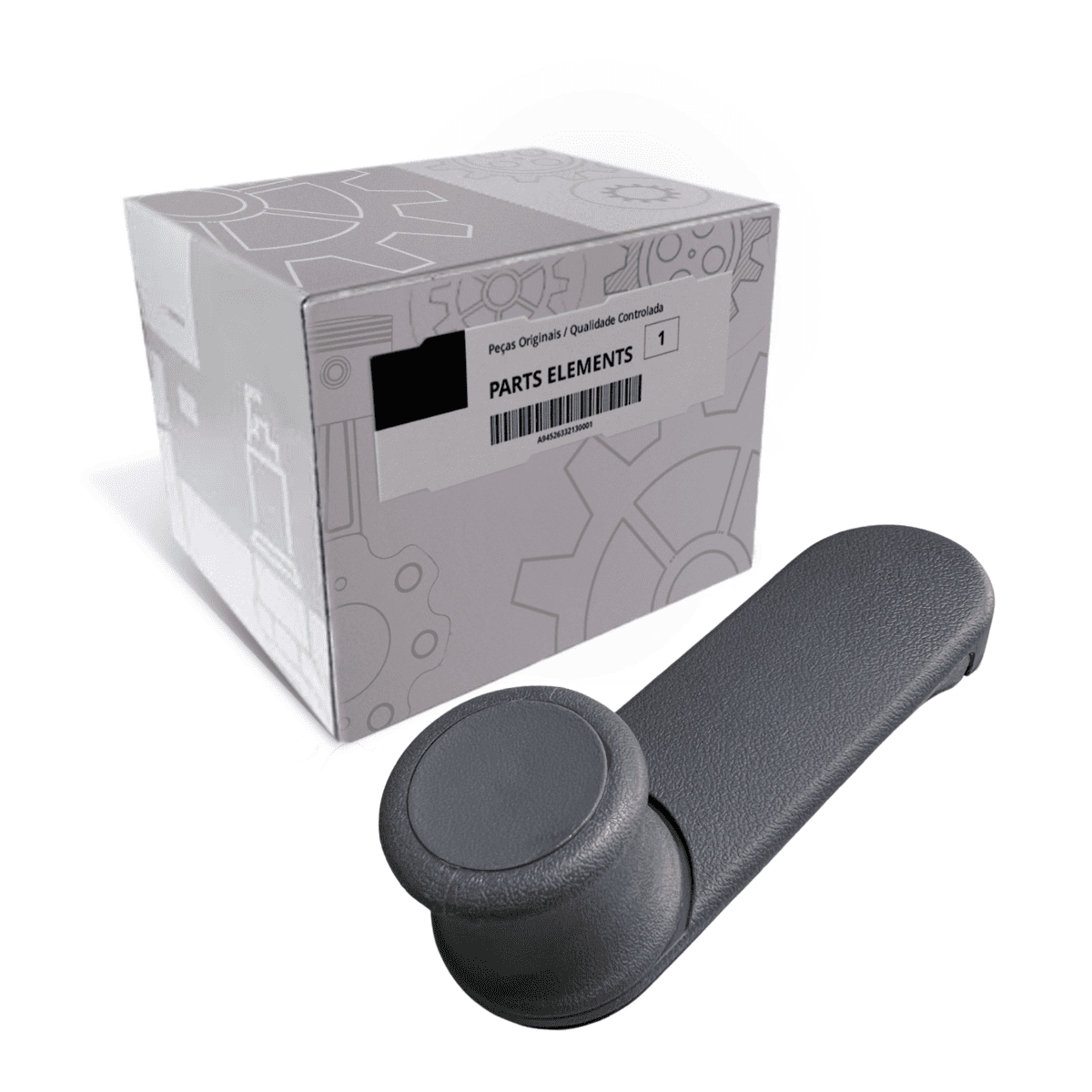 MANIVELA DE LEVANTAR O VIDRO DA PORTA - CINZA ESCURO MB ATRON / 710 / 1620 / 17