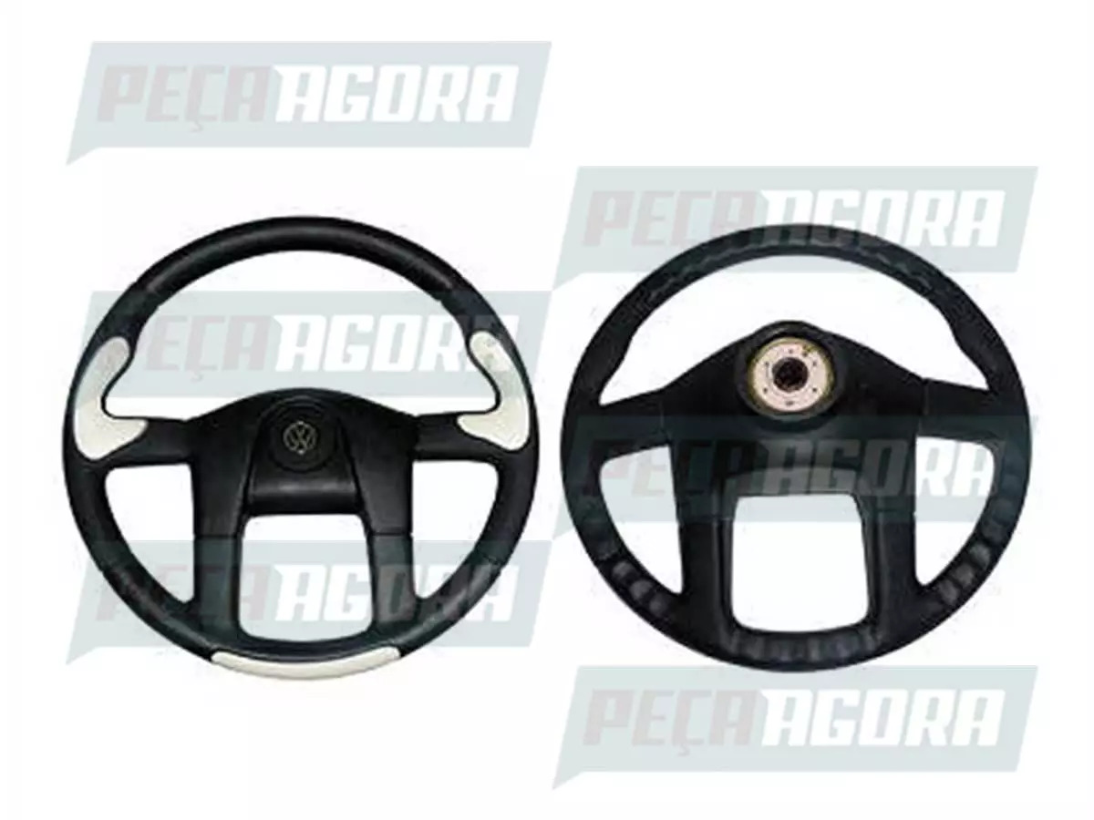 VOLANTE ESPORTIVO 445MM COM DETALHE VW TODOS EXCETO ONIBUS MOTOR DIANTEIRO VOLKS