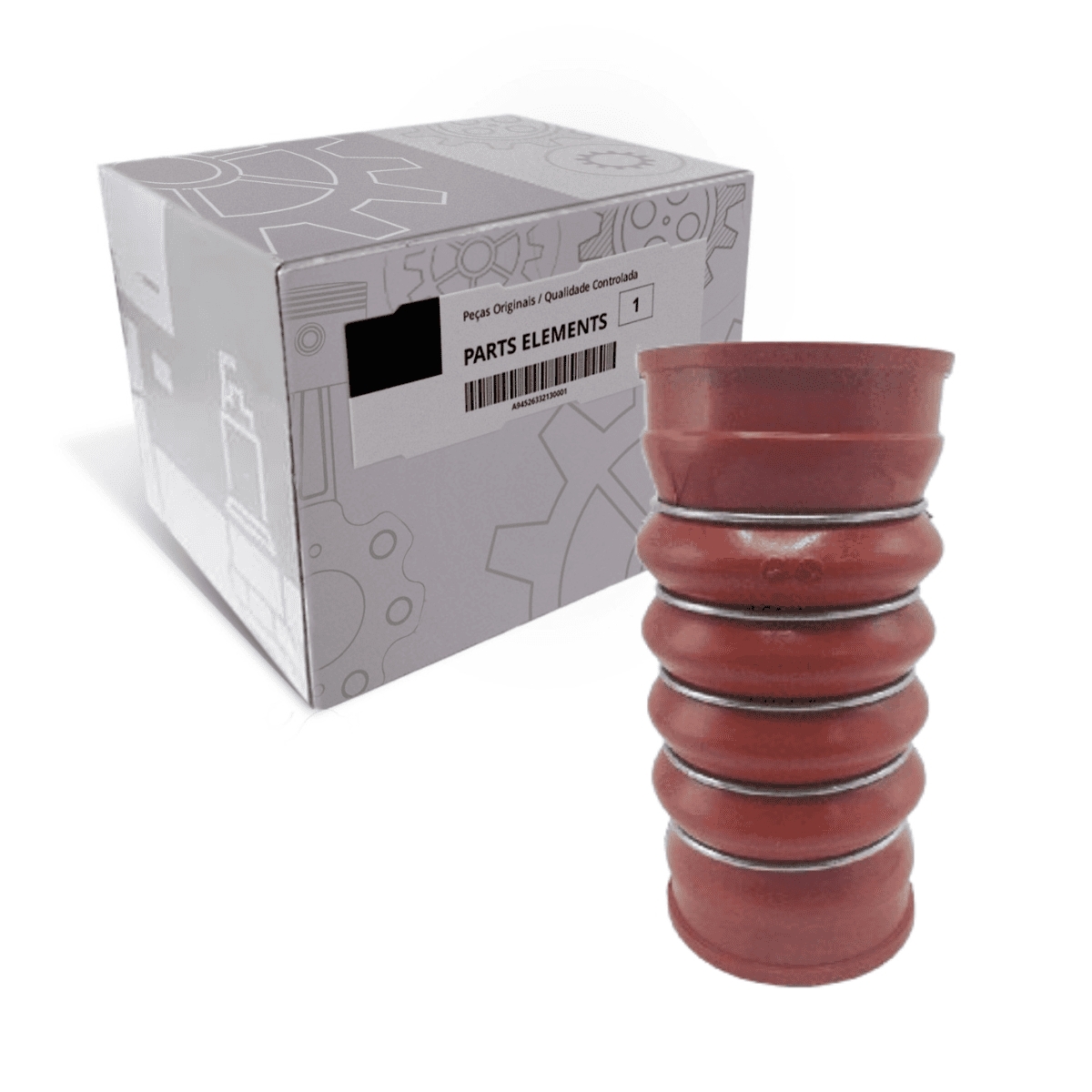 MANGUEIRA VERMELHA DO INTER COOLER MB ATEGO / AXOR (9585013582)