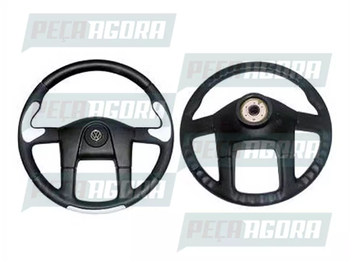 VOLANTE ESPORTIVO 445MM COM DETALHE VW TODOS EXCETO ONIBUS MOTOR DIANTEIRO VOLKS