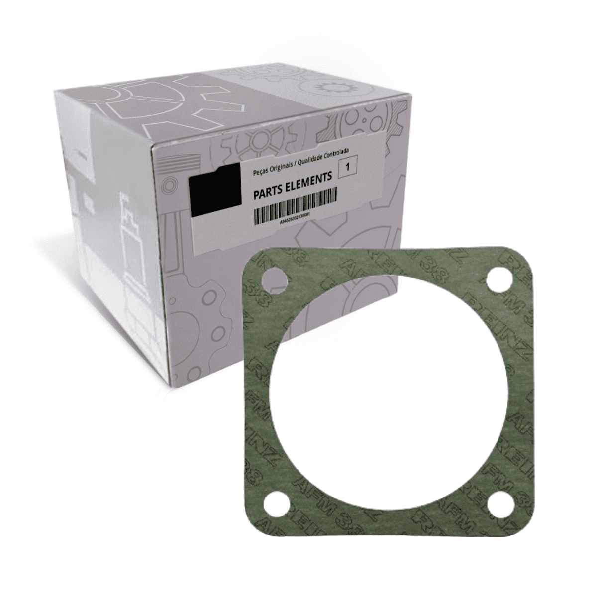 CAIXA COM 6 JUNTA COLETOR ADMISSAO ACTROS/LS2638/ATRON/AXOR2/LS1938 MOTOR O (CX.