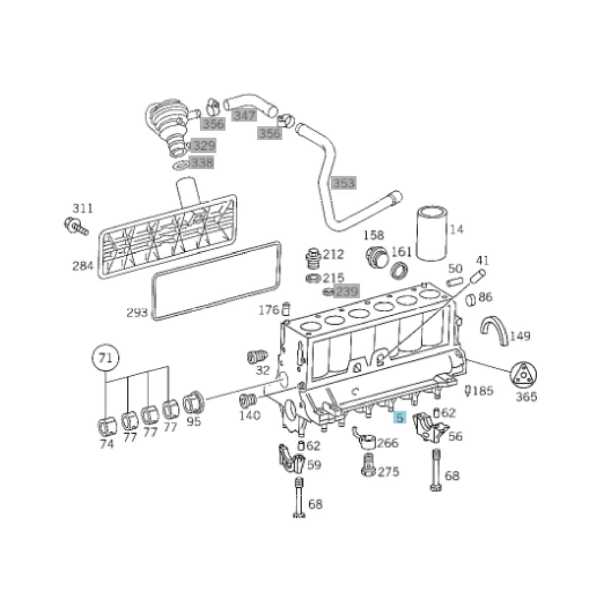MOTOR COMPACTO PLUS C/ CABEÇOTE OM 366A / OM 366LA (3760109650)