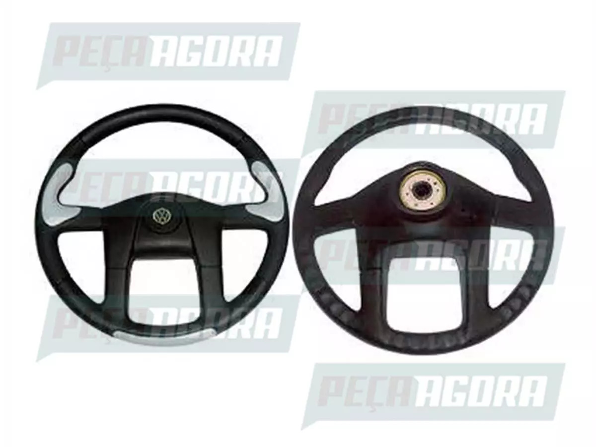 VOLANTE ESPORTIVO 445MM COM DETALHE CINZA VW TODOS EXCETO ONIBUS MOTOR DIANTEIRO