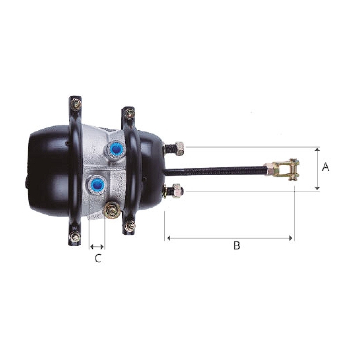 CUICA FREIO SPRING BRAKE 16X24 AR M16 FIX 76MM M16 HASTE 270MM FORQ 1/2 M16 VW A
