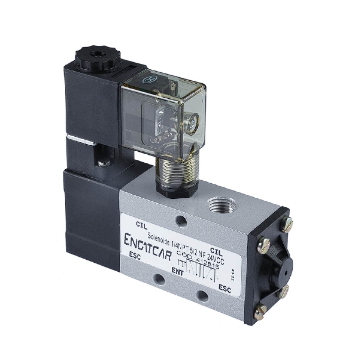 VALVULA SOLENOIDE 3/2 VIAS PORTICOS M16X1,5 24V ABERTA CAMINHOES CAVALO MECÂNIC