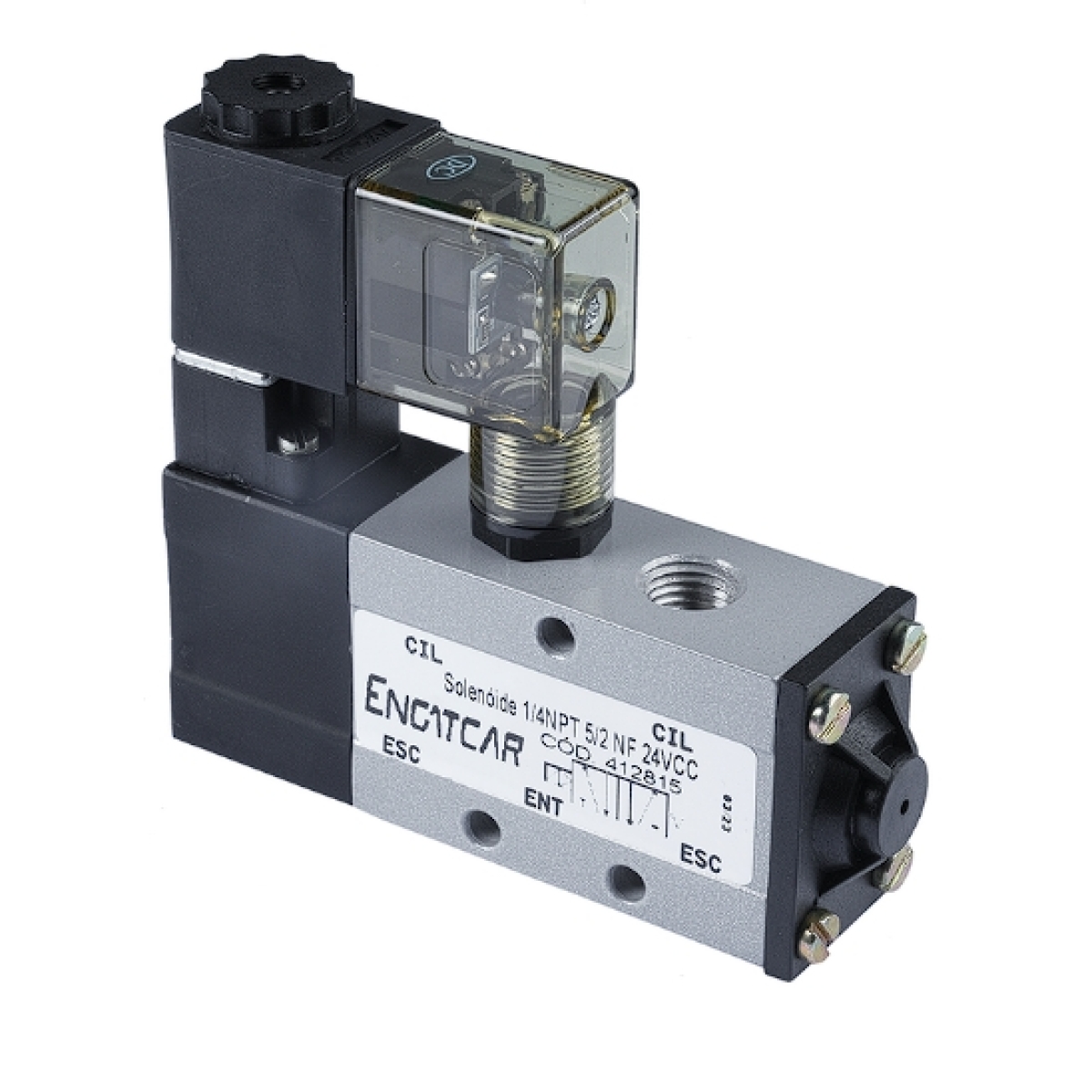 VALVULA SOLENOIDE 3/2 VIAS N F 1/4 NPT 24VCC APLICACAO: TODOS MODELOS DE REBOQUE