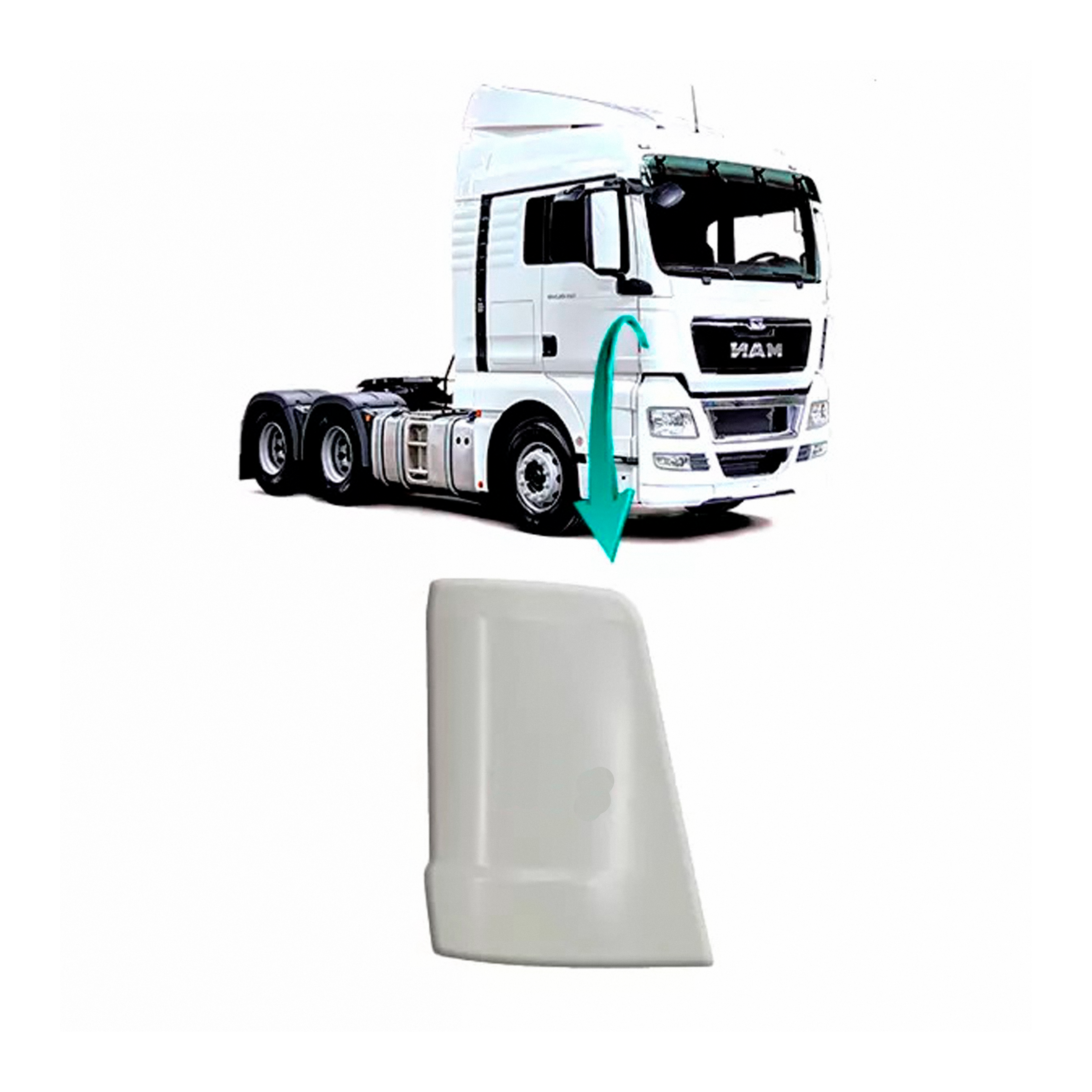 DEFLETOR DIREITO EXTERNO MAN TGX (2V5809560B-81611100068-KMA01-001)
