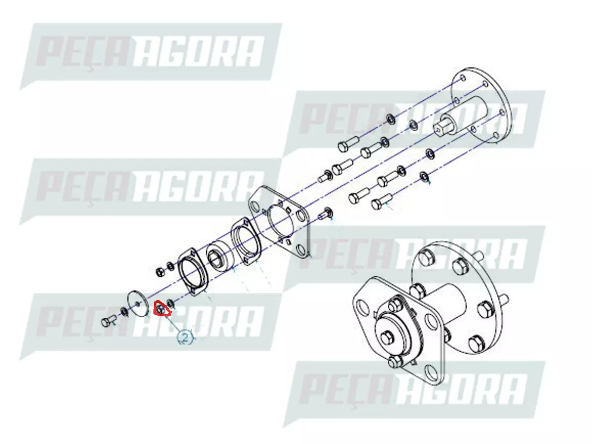 CAIXA PORCA HEX CLASS 10 M8 1.25 PLD  CASE SR175 (CX.073737  **12)