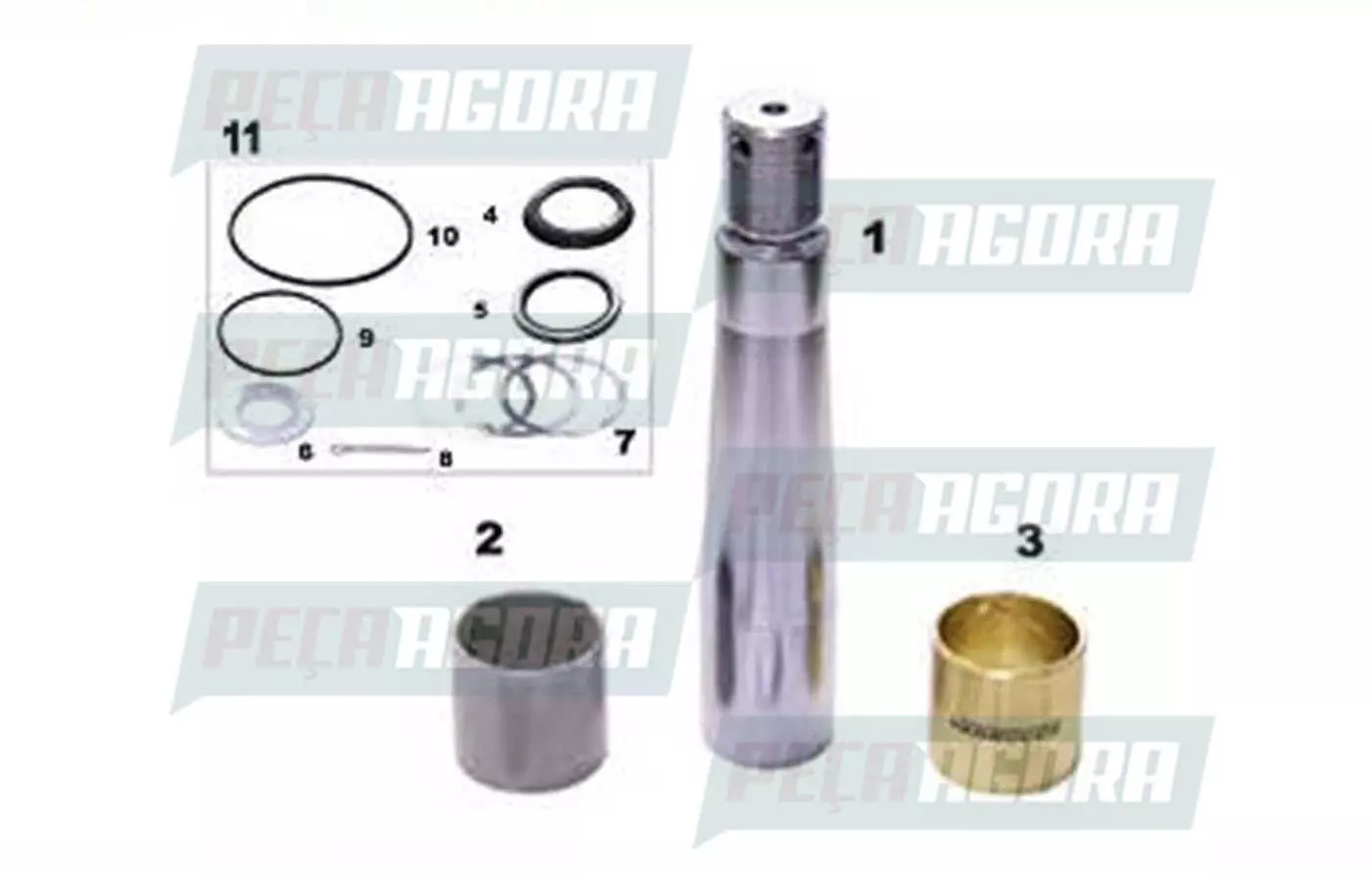 EMBUCHAMENTO MONTADO VOLVO PESADO BUCHA METAL LEVE PINO CROMO LADO (6889606,)