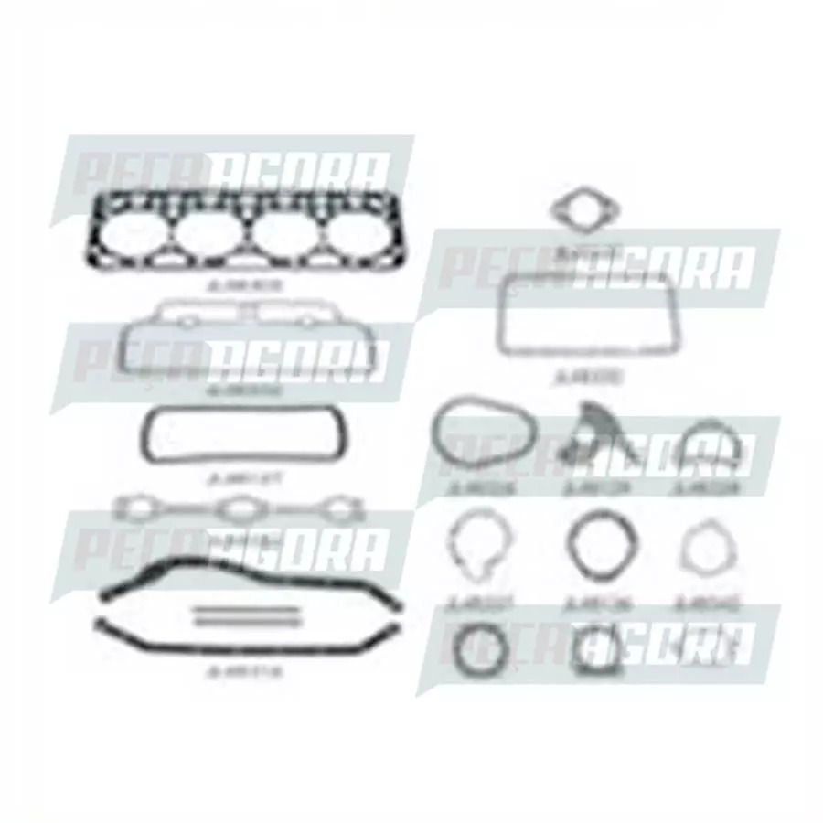 JOGO JUNTA COMPLETO MOTOR MB OM314 L608D CABECOTE GAXETAS RETENTOR (3430100180)