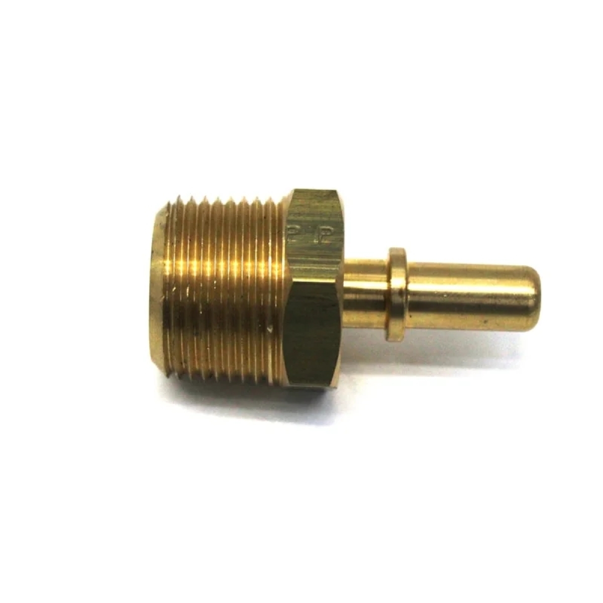 CONEXAO RETA LISA 3/4 NPT (PARA TUBO/MANGUEIRA 3/8 = 9,53MM) (FURO INTERNO M6) (