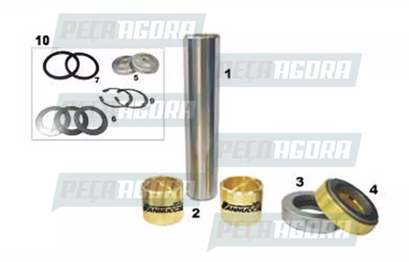 EMBUCHAMENTO MONTADO VOLVO VM23 260HP  CHIME CROMO POR LADO (85109218,)