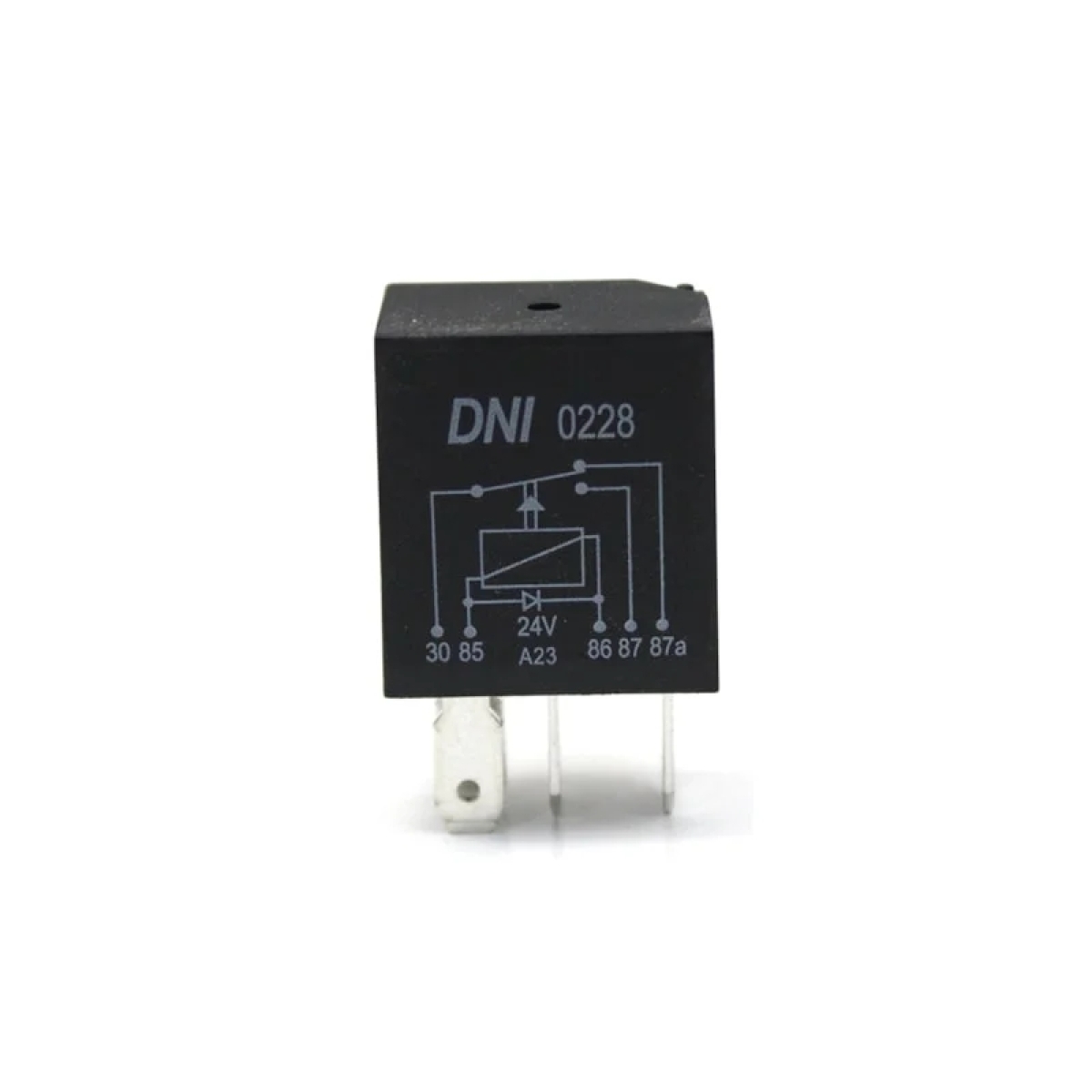 MINI RELE AUXILIAR INVERSOR 24V 20A/30A C/DIODO (5 TERMINAIS) SEM SUPORTE (3130A