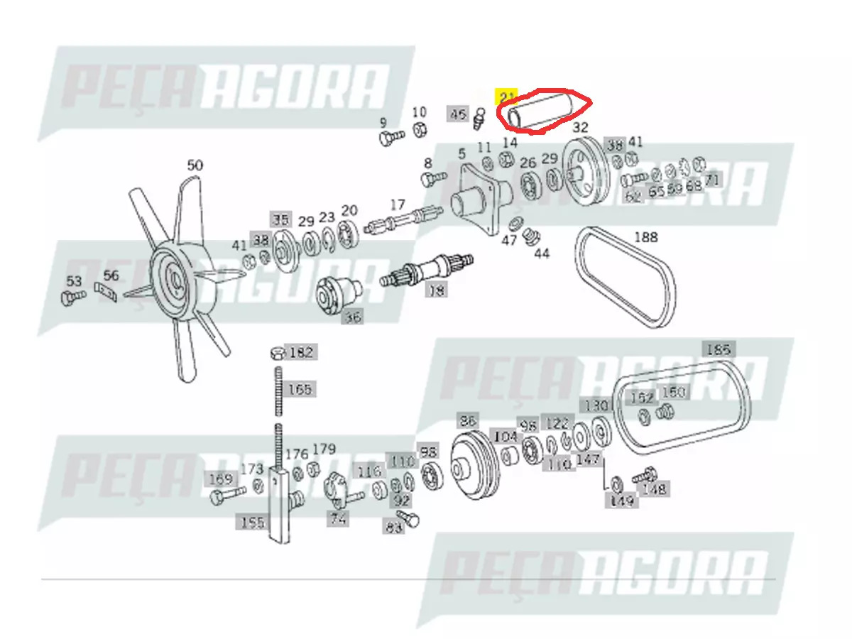 TUBO ORIGINAL MERCEDES BENZ MB OH1418 OH1420 OH1520 OH1521 (3642057053)