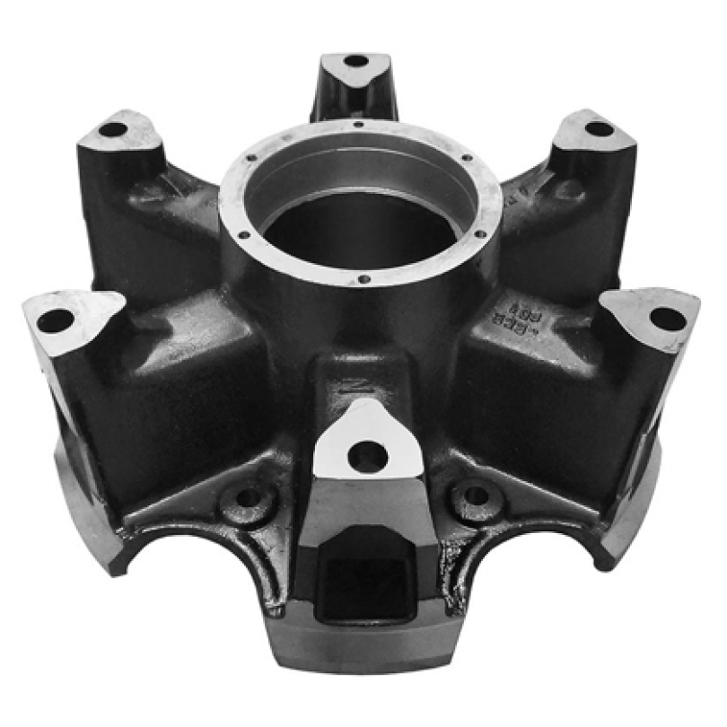 CUBO RODA RAIADO CARRETAS NOMA / KRONE / PASTRE ARO 20 6 RAIOS TAMPA 6 FUROS MED