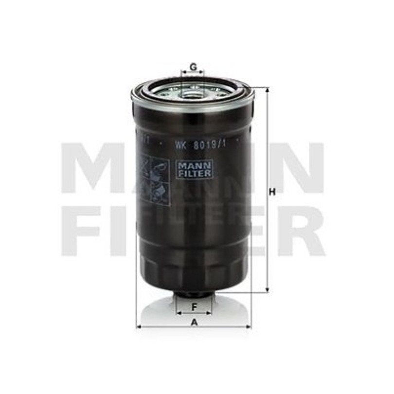 FILTRO BLINDADO COMBUSTIVEL HYUNDAI HR 2.5 DIESEL 01.2014 -> (319224H001-WK80191