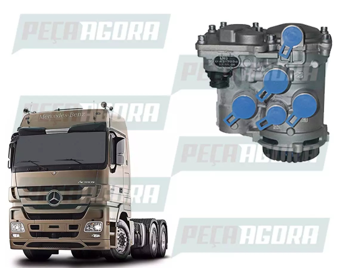 VALVULA DISTRIBUIDORA COM EBS AXOR ACTROS MAN TRAKKER STRALIS  (81523016208-0004