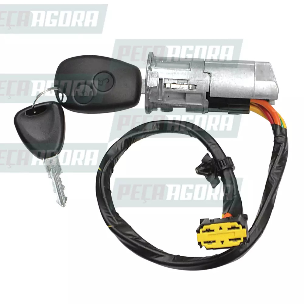 TRAVA DIRECAO COM BOTAO TRAVA RENAULT CLIO II LOGAN SANDERO (7702296589)