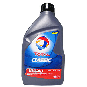CAIXA DE 24 UNIDADES DE 1 LITRO DE OLEO DE MOTOR SEMI SINTETICO TOTAL CLASSIC 10