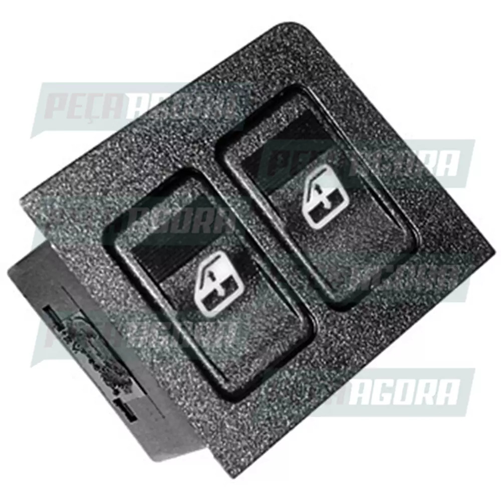 TECLA VIDRO MOLDURA DUPLA LED ÂMBAR FIAT UNO G1 04 À 13 (181980280AM)