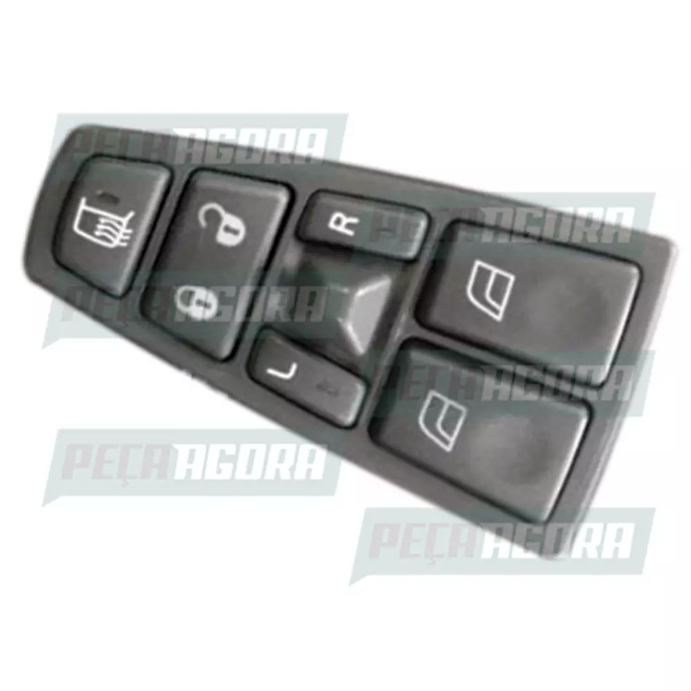 TECLA ACIONADORA VIDRO MOLDURA COMPLETA ESQUERDA VOLVO FH (21543897)