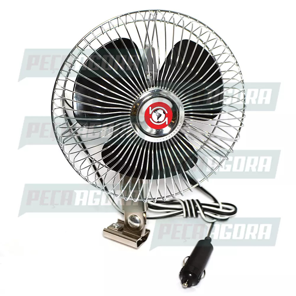 MINI VENTILADOR AUTOMOTIVO CROMADO UNIVERSAL (99992)