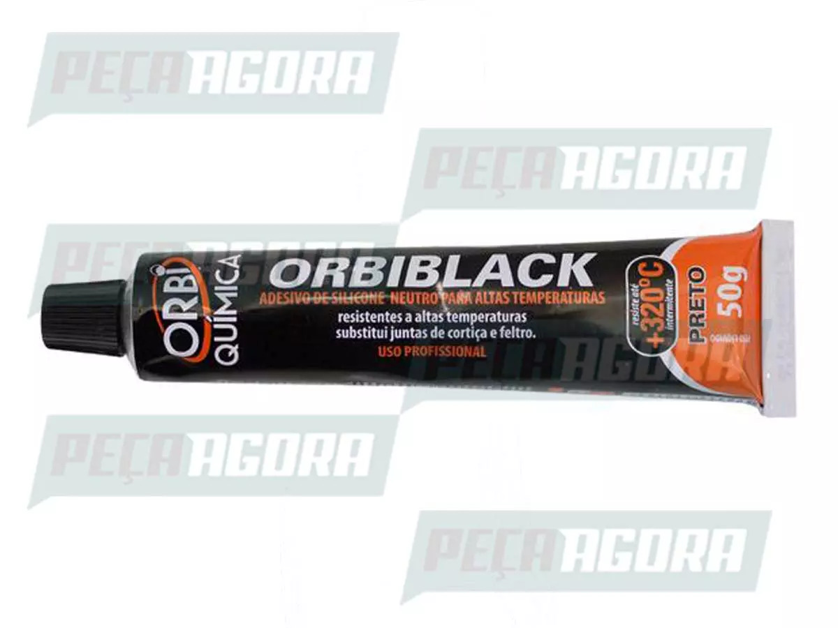 SELANTE NEUTRO SILICONE ALTAS TEMPERATURAS ORBI BLACK 320 ºC 50 GRAMAS (ORB1766