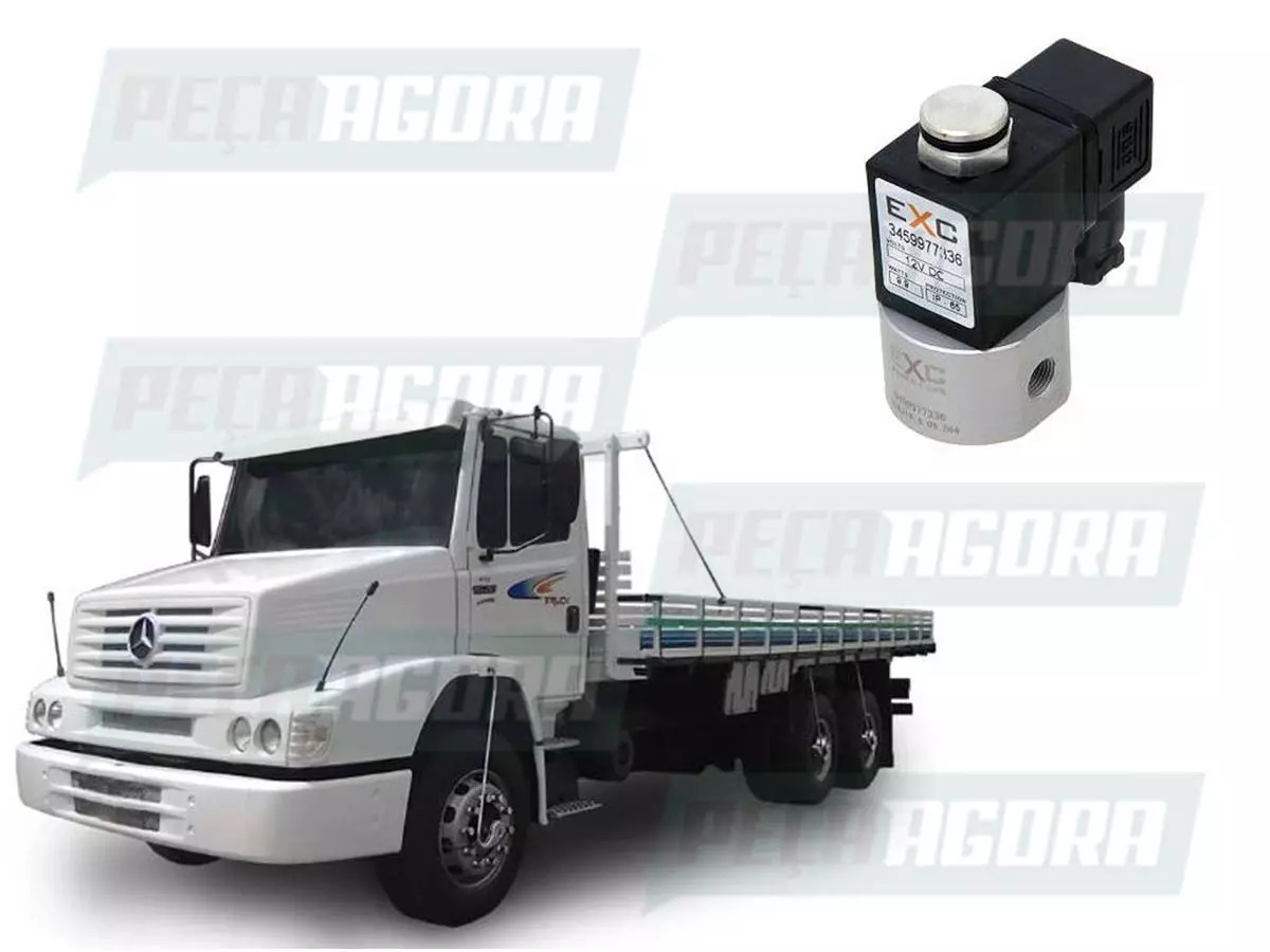 VALVULA SOLENOIDE 12V FREIO MOTOR MB 1214 1418 1614 1620 1625 (7600022TH)