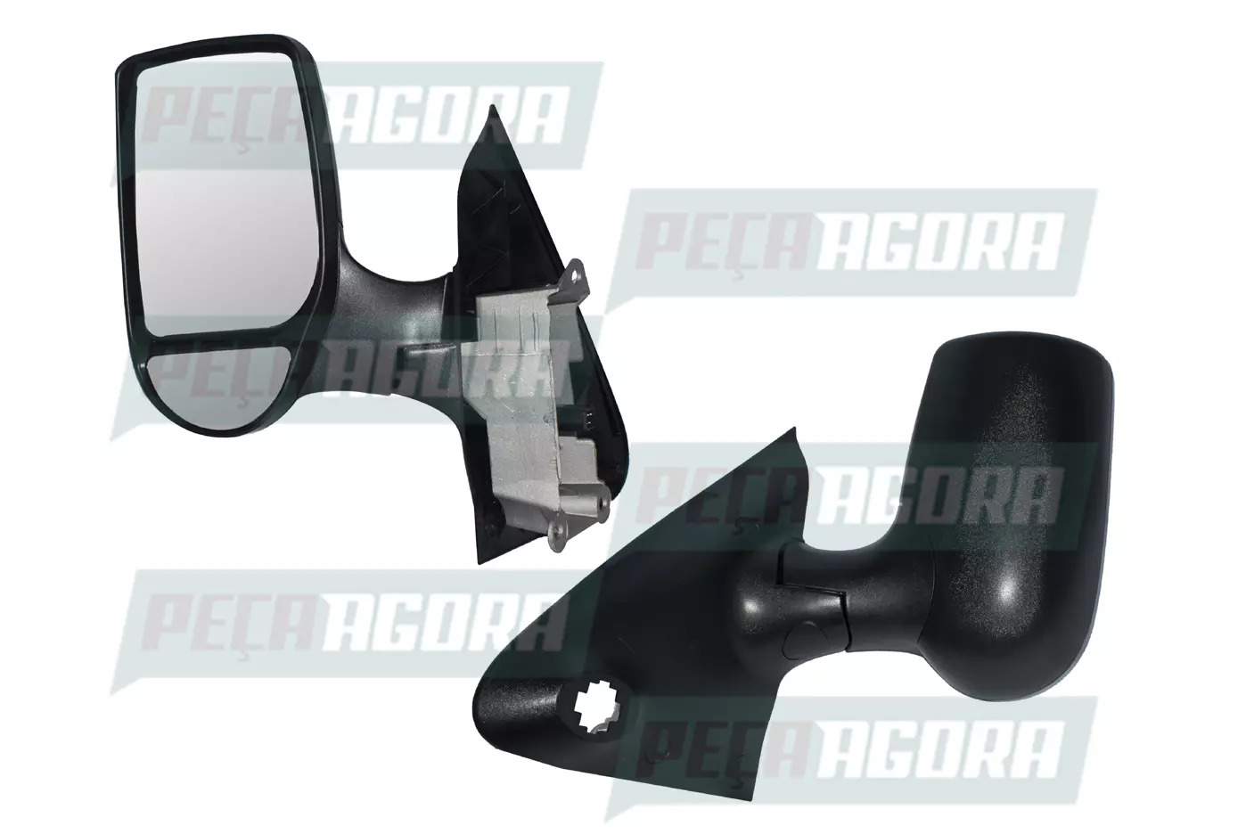 ESPELHO RETROVISOR FORD TRANSIT CHASSI 2010 A 2013 DIREITO BRACO LONGO ELETRICO 