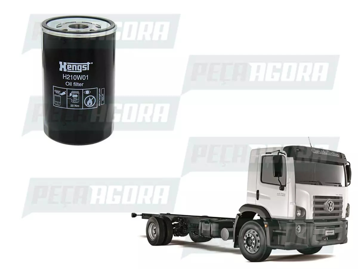 FILTRO OLEO HENGST VW SERIE 15190 17280 18280 7230 VOLKSWAGEN (H210W01)