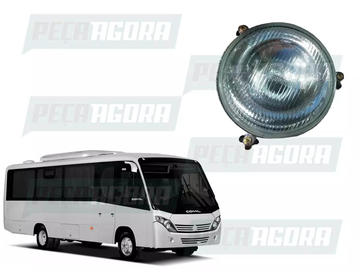 FAROL FACHO BAIXO MICRO ONIBUS COMIL PIA 2008... 18CM DIAMETRO (041V-)