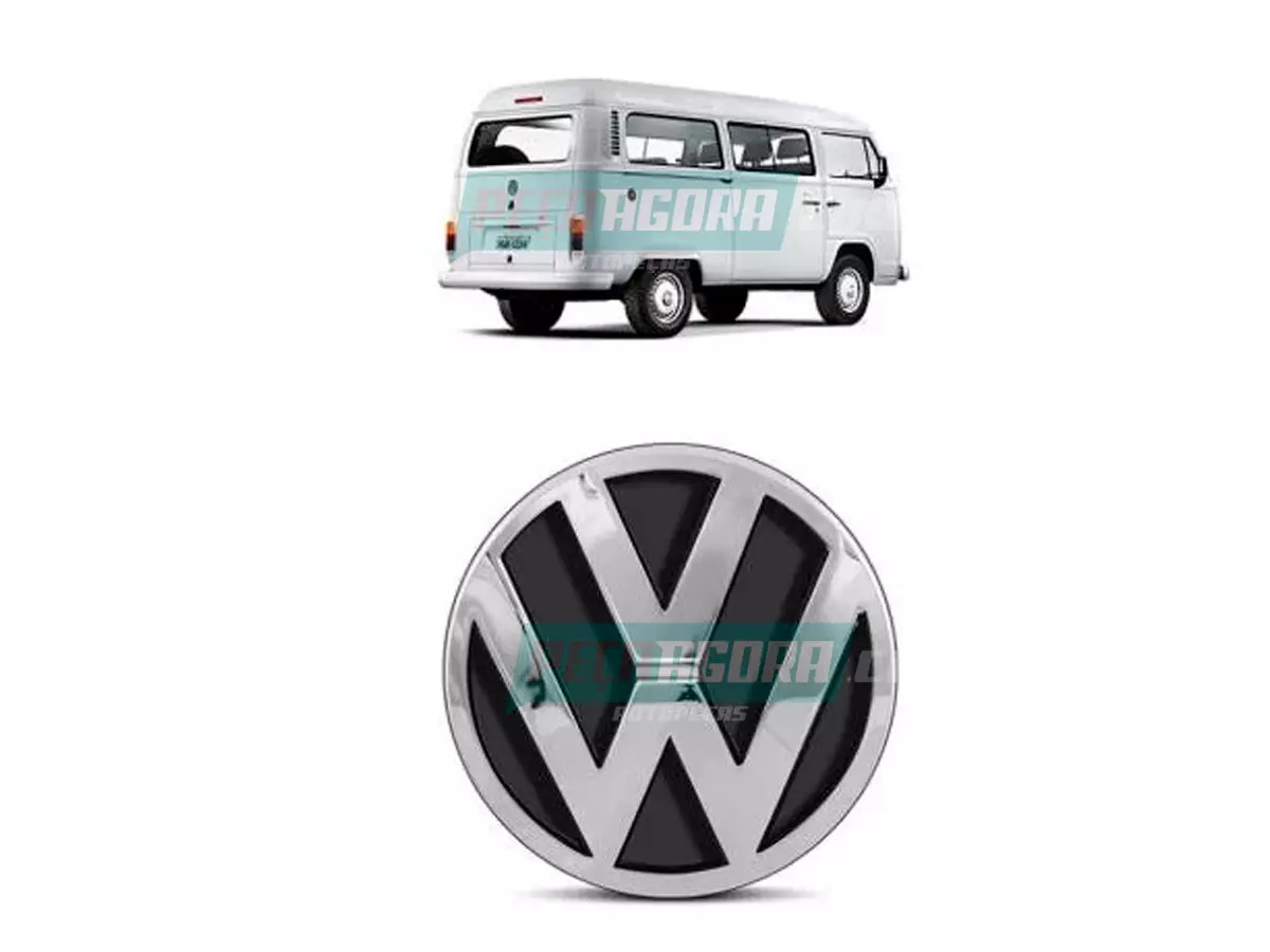 EMBLEMA TAMPA TRASEIRO VW  KOMBI 1997 A 2006 MOTOR A AR (12343534)