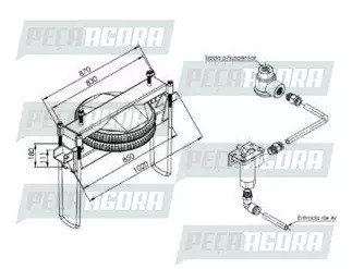 SUSPENSOR CARRETAS COM CHASSIS ATE 1040MM F 607 (433524)