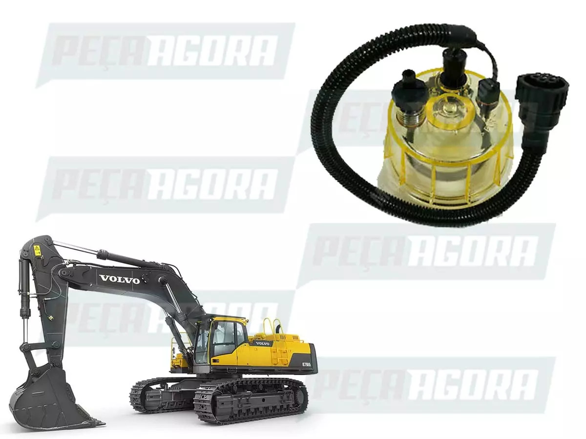 COPO DO FILTRO SEPARADOR COM SENSOR PARA EQUIPAMENTOS DE CONSTRUCAO VOLVO (11110
