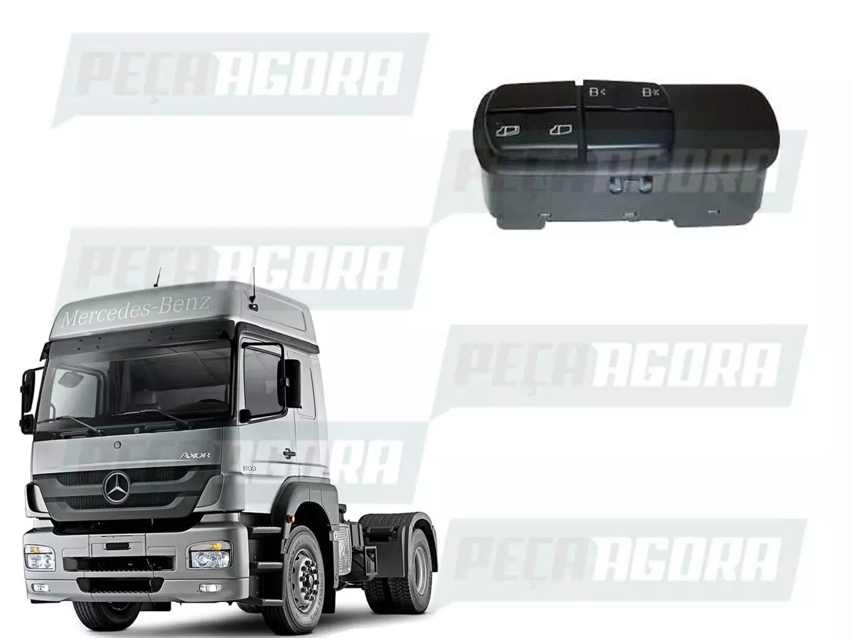 INTERRUPTOR BOTAO VIDRO LD ELETRICO MB AXOR ATEGO MERCEDES BENZ (0025452013-5050