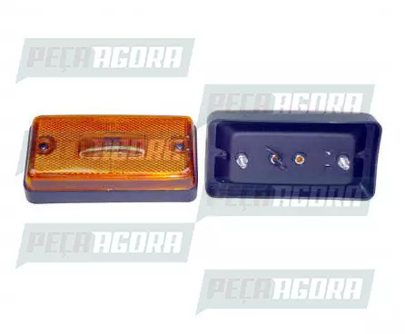 LANTERNA LATERAL COM LENTE REFLETIVA VERMELHA CARRETAS (45202.)