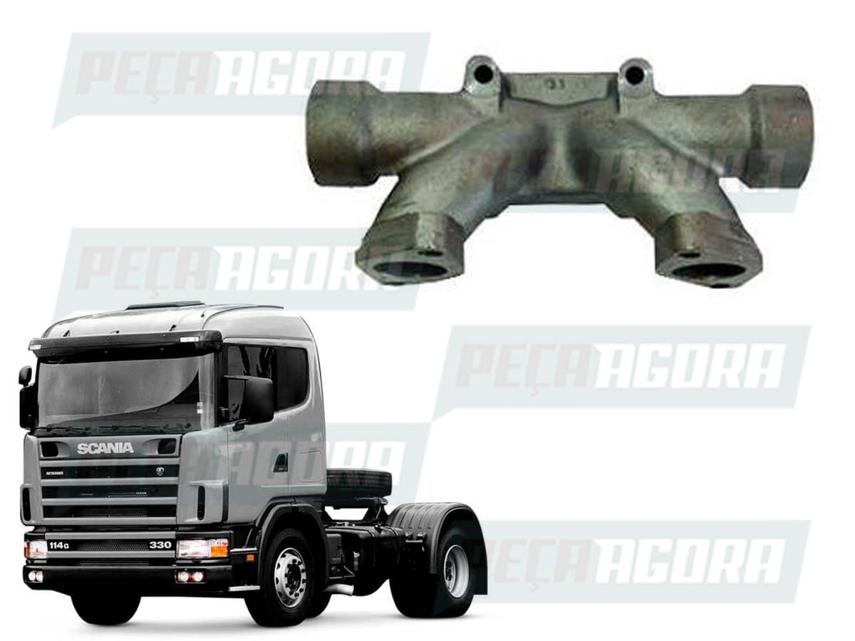 COLETOR ESCAPE EXAUSTAO CENTRAL PARA SCANIA 114 124 DSC 112 SERIE P G (1374098)