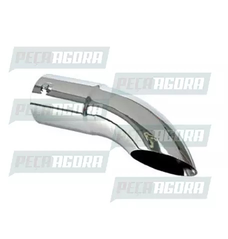 TUBO TERMINAL CURVO CROMADO 3,0'' 290MM CHANFRADO (228056)