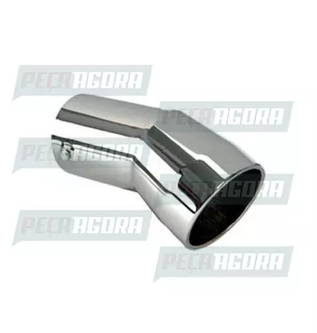 TUBO TERMINAL CURVO CROMADO 3,5'' 215MM ANGULAR (228043)