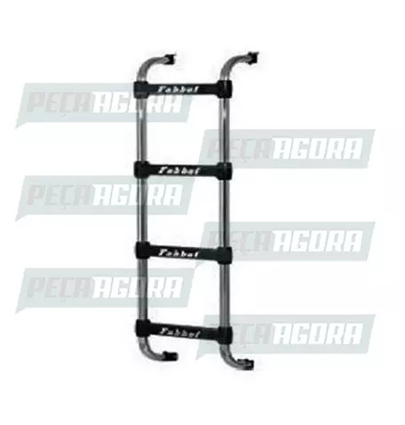 ESCADA TRASEIRA PRETA MERCEDES BENZ 1938-L BICUDO/INTERNACIONAL 4 DEGRAUS FABBOF