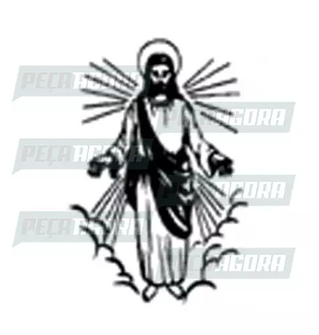 ADESIVO PLOTADO GRANDE CRISTO INTEIRO BRANCO (003114)