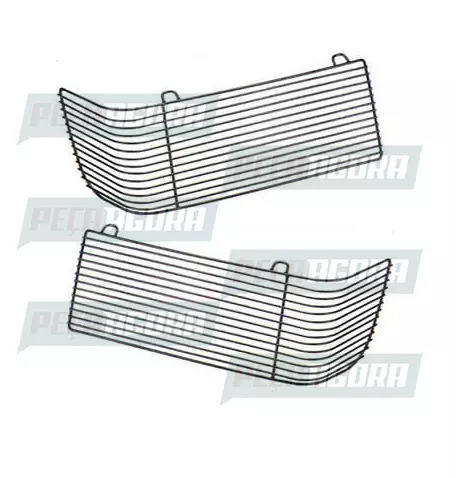 PAR GRADE PROTETORA FAROL/SETA CROMADA MERCEDES BENZ 1620/1938 BICUDO BICUDO (13